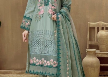 ADAN LIBES COTTON FULLY HEAVY ALTERNATE CHICKENKARI & MULTI EMBROIDRED