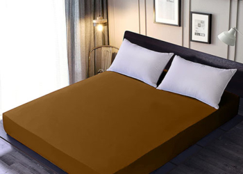 Zipper Mattress Cover Copper Brown