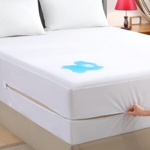 zipper-white, waterproof mattress,