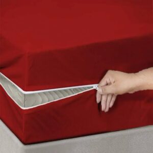 zippermattress, maroonmattress