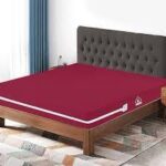 Zipper Waterproof Mattress Cover Maroon