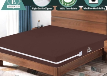 Zipper Mattress Cover Dark Brown