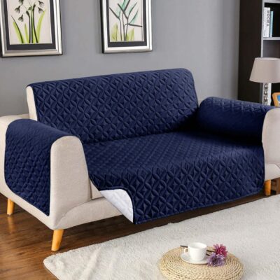 Quilted Sofa Cover (Blue Color)