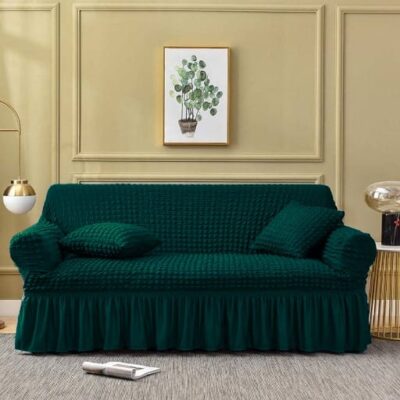 Persian Style Bubble Fabric Sofa Covers (Green Color)