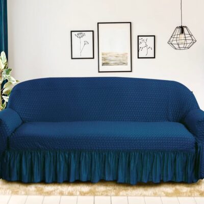 Micro Butterfly Turkish Style Fabric Sofa Covers (Blue Color)