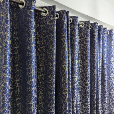 Export Golden Sparkles Texture Curtains (Blue Color)