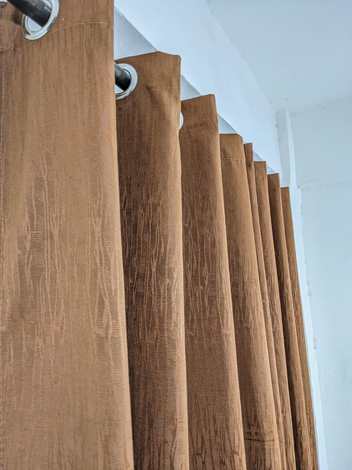 Export Plain Jumbo Self Shaded Jackard Curtain (Golden Color)