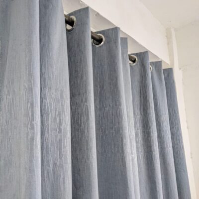 Export Plain Jumbo Self Shaded Jackard Curtain (Grey Color)