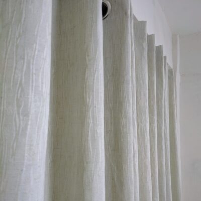 Export Plain Jumbo Self Shaded Jackard Curtain (Off White Color)