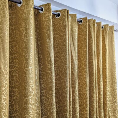 Export Golden Sparkles Texture Curtains (Skin Golden Color)