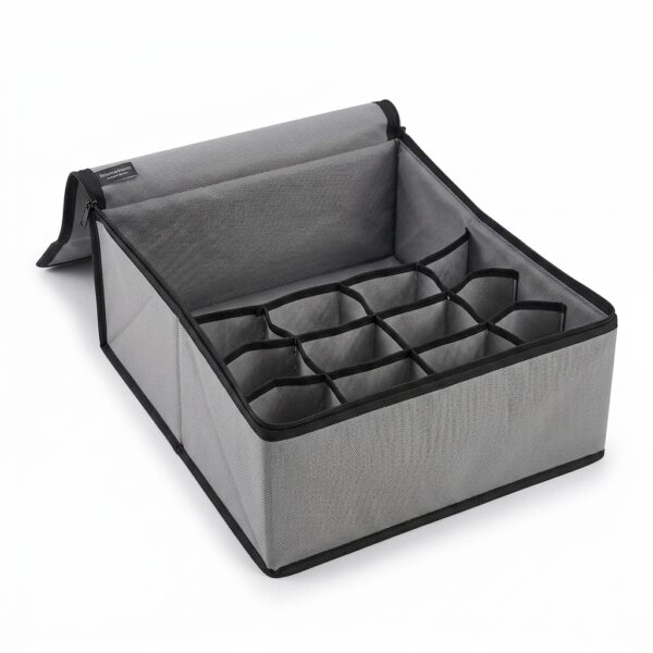 Drawer Storage Organizer Box - Multipurpose Organizer - Grey & Black Color