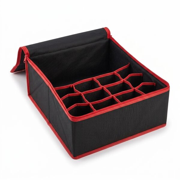 Drawer Storage Organizer Box - Multipurpose Organizer - Black & Red Color